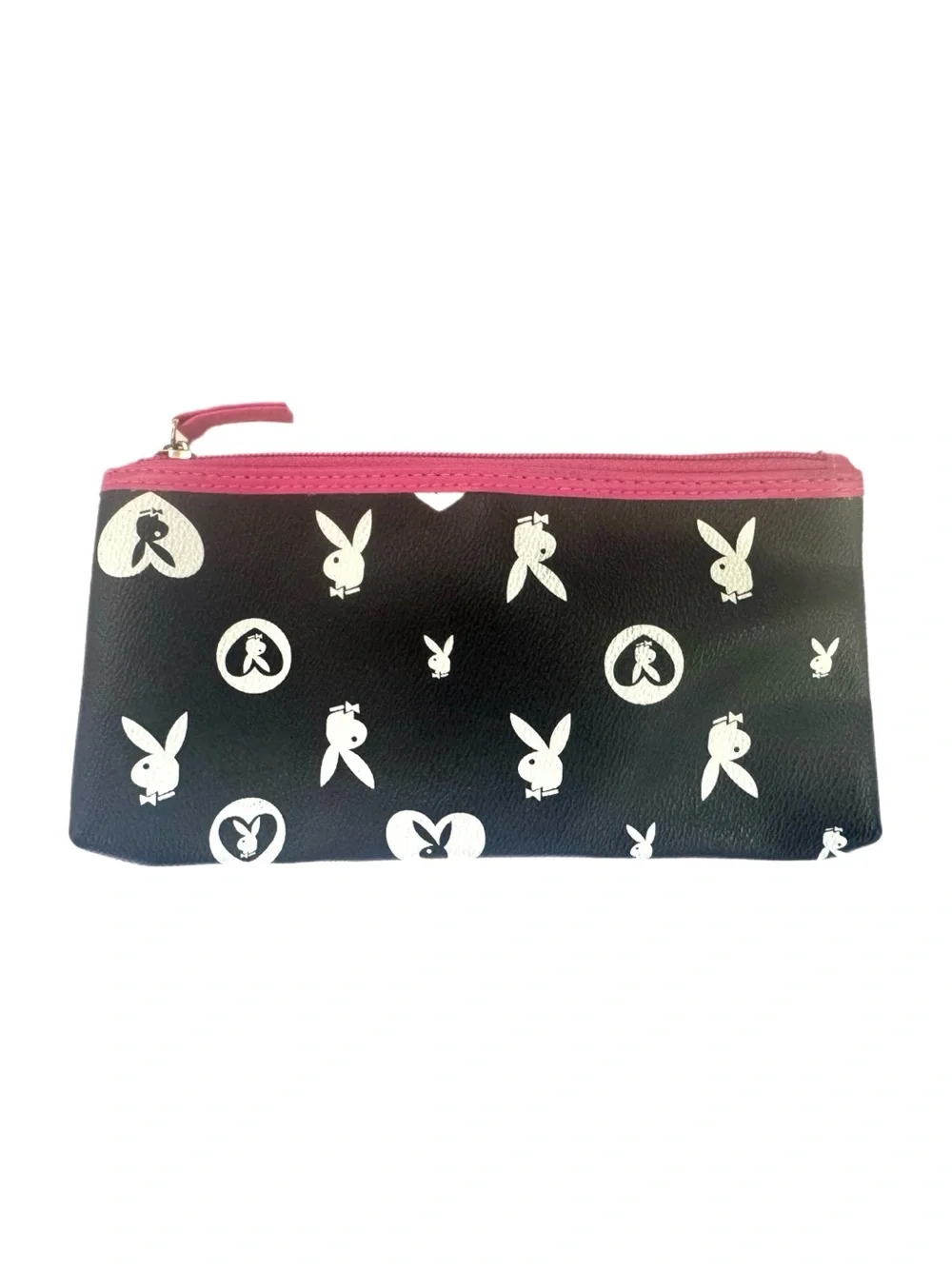 Vintage Black & White Playboy Bunny Monogram Makeup Bag